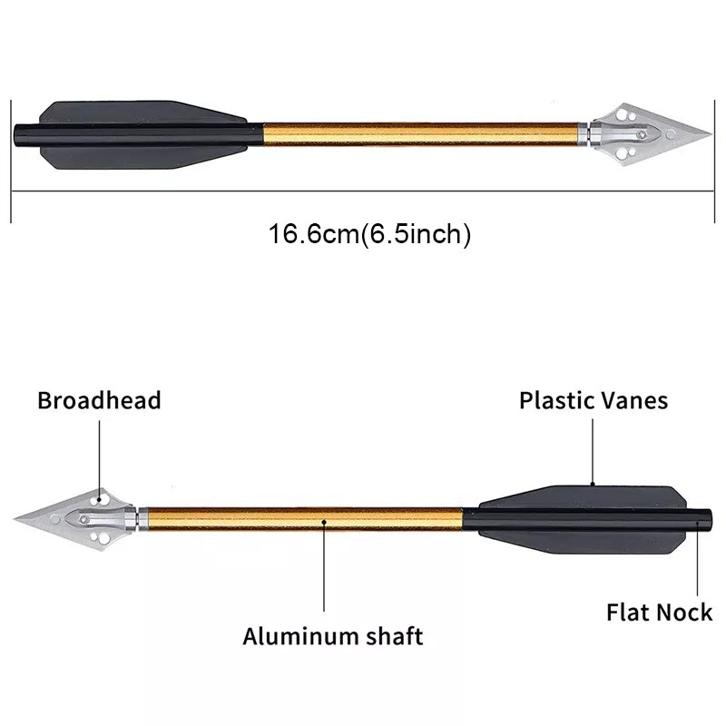 Broad Head Pistol Crossbow Bolts