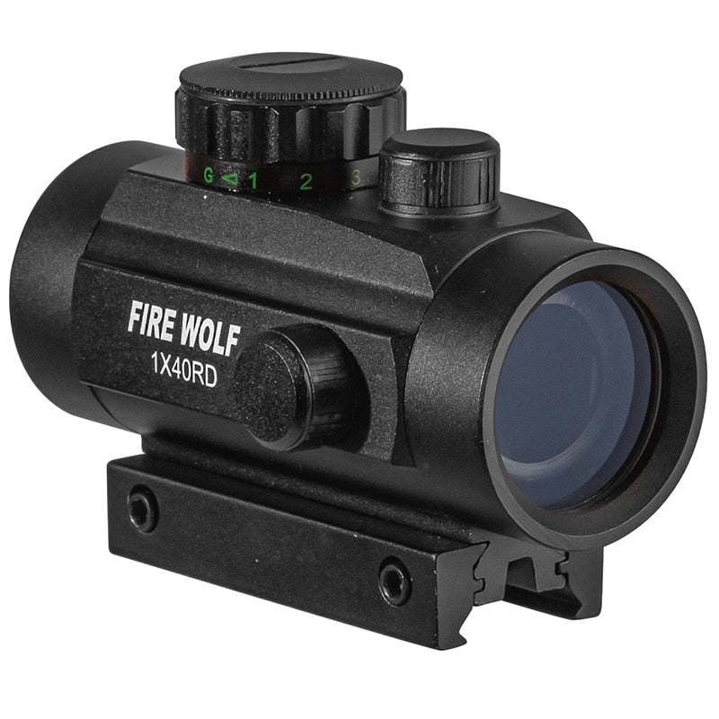 1X40 Hunting Riflescopes Tactical Holographic Red Dot Green 11Mm/20Mm Mount Optical Sight Rifle Gun Scope Airsoft Arma
