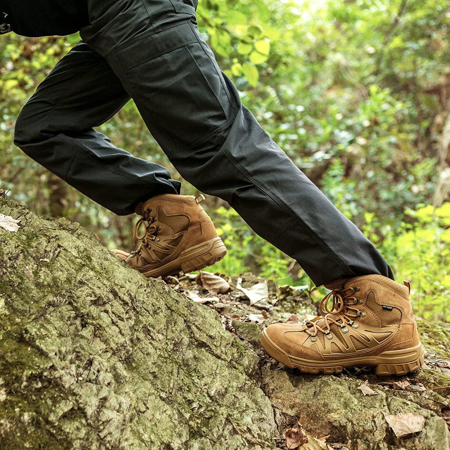 Men'S Tactical Waterproof Lightweight Hiking Boots Military Combat Boots Work Boots(Coyote Brown 8 M US)