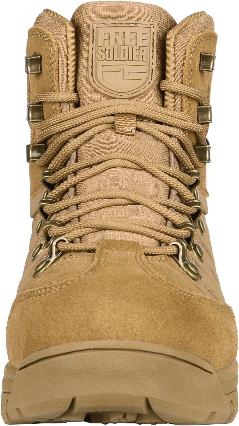 Men'S Tactical Waterproof Lightweight Hiking Boots Military Combat Boots Work Boots(Coyote Brown 8 M US)