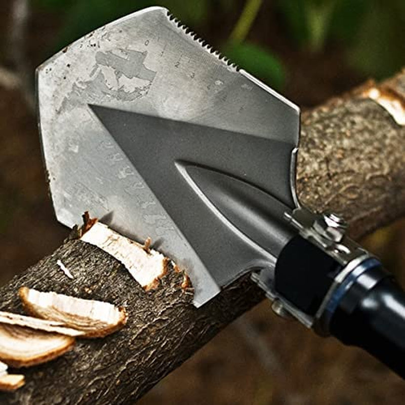 Military Folding Shovel Multitool (C1) - Portable Foldable Survival Tool - Entrenching Backpack Equipment for Hiking Camping Emergency Car - Gifts for Men Dad Husband, Father'S Day