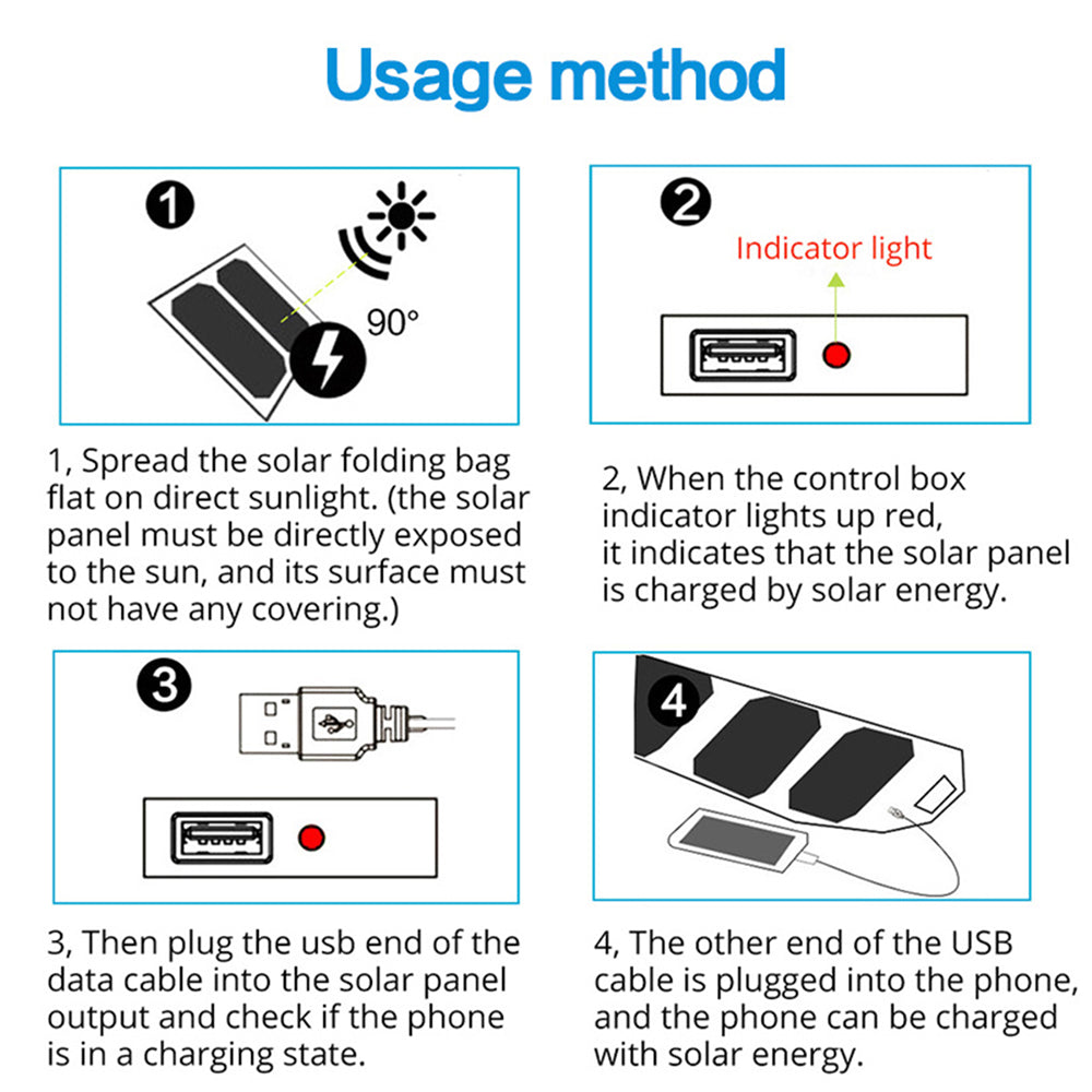 Folding Backpack Solar Panel Charger 