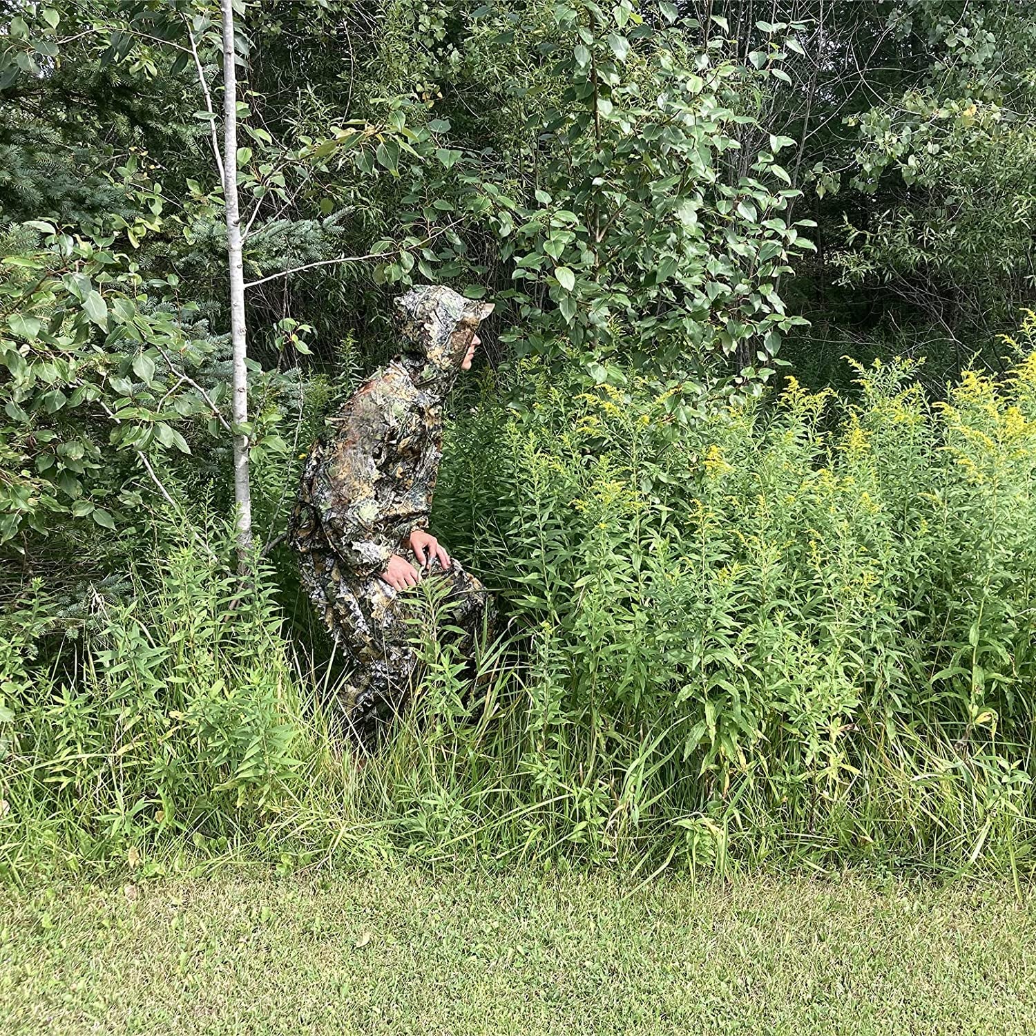 Upgrade Ghillie Suit Outdoor 3D Lifelike Super Lightweight Hooded Camouflage Clothing Jungle Woodland Hunting Shooting